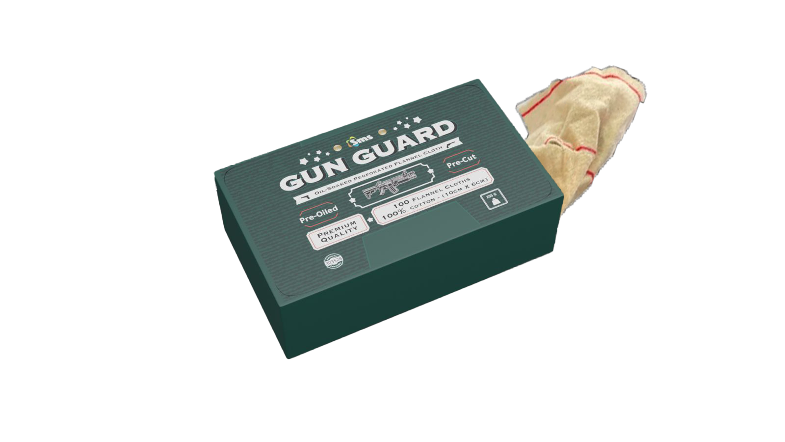 Pack de paños de limpieza para armas GUNGUARD 25